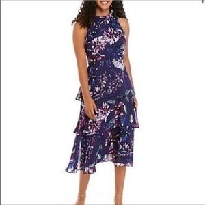 Vince Camuto Floral Ruffle Maxi Dress